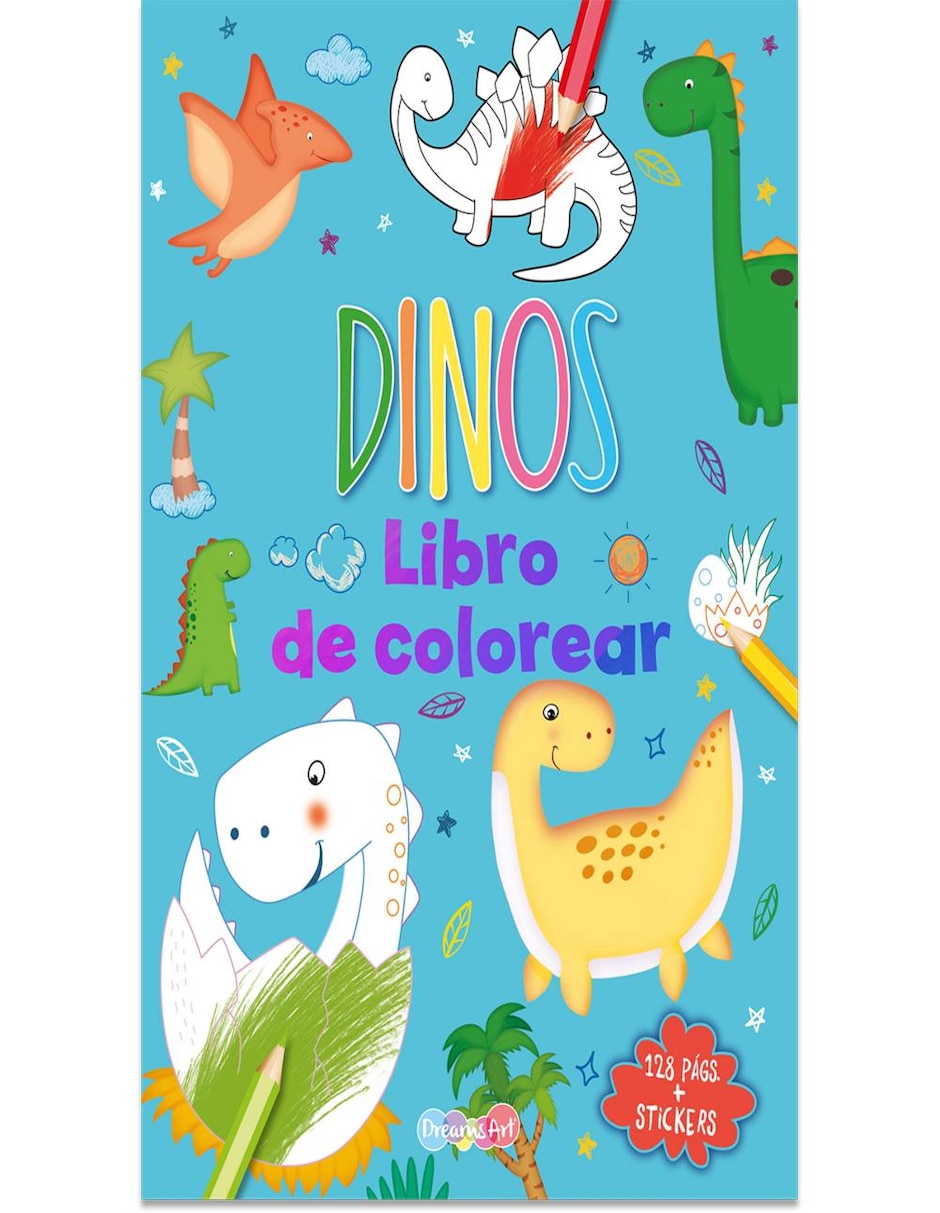 Libro Color con stickers Dinos de Dreams Art
